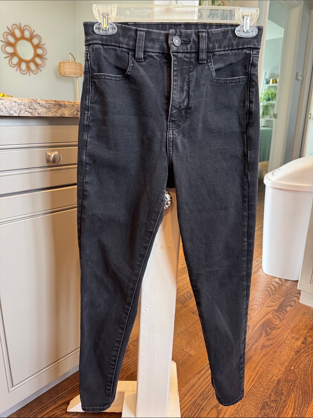 American Eagle Dream Jean High Rise Black Skinny Jeans size 0